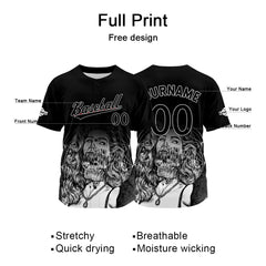 Benutzerdefiniert Schwarz Baseball Uniformen Drucken für Jungs Mädchen und Kinder Machen Ihr Team Mehr Vielfältig