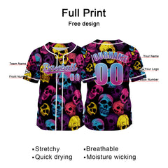 Benutzerdefiniert Blau Rosa Baseball Uniformen Drucken für Jungs Mädchen und Kinder Machen Ihr Team Mehr Vielfältig