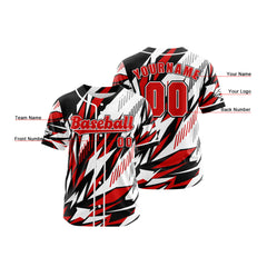 Benutzerdefiniert Rot Baseball Uniformen Drucken für Jungs Mädchen und Kinder Machen Ihr Team Mehr Vielfältig