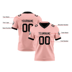 Benutzerdefinierte Rosa Schwarz Reversibel Genäht Fußball Trikot Personalisierte Fußball Shirts für Männer gedruckt Team Name Nummer Logo