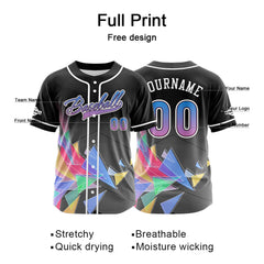 Benutzerdefiniert Schwarz Baseball Uniformen Drucken für Jungs Mädchen und Kinder Machen Ihr Team Mehr Vielfältig