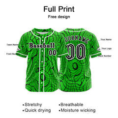 Benutzerdefiniert Grün Baseball Uniformen Drucken für Jungs Mädchen und Kinder Machen Ihr Team Mehr Vielfältig