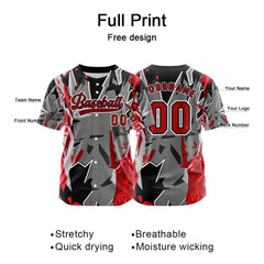 Benutzerdefiniert Grau Baseball Uniformen Drucken für Jungs Mädchen und Kinder Machen Ihr Team Mehr Vielfältig