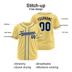 Benutzerdefinierte Authentisch Baseball-Trikot Gold Netz