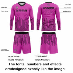 Kundenspezifisches Rosa Schwarz Basketball Fußball Schießen langes T-Shirt für Erwachsene und Kinder