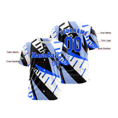 Benutzerdefiniert Blau Baseball Uniformen Drucken für Jungs Mädchen und Kinder Machen Ihr Team Mehr Vielfältig