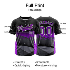 Benutzerdefiniert Schwarz Baseball Uniformen Drucken für Jungs Mädchen und Kinder Machen Ihr Team Mehr Vielfältig