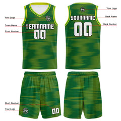 Benutzerdefinierter Grün Basketball Jersey Uniform Anzug gedruckt Ihr Logo Name Nummer