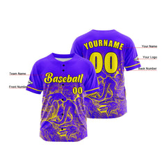 Benutzerdefiniert Gelb Baseball Uniformen Drucken für Jungs Mädchen und Kinder Machen Ihr Team Mehr Vielfältig