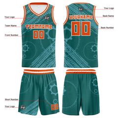 Benutzerdefinierter Kiefer Grün Basketball Jersey Uniform Anzug gedruckt Ihr Logo Name Nummer