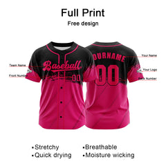 Benutzerdefiniert Rosa Baseball Uniformen Drucken für Jungs Mädchen und Kinder Machen Ihr Team Mehr Vielfältig