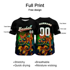 Benutzerdefiniert Schwarz Baseball Uniformen Drucken für Jungs Mädchen und Kinder Machen Ihr Team Mehr Vielfältig