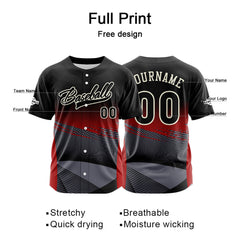 Benutzerdefiniert Schwarz Baseball Uniformen Drucken für Jungs Mädchen und Kinder Machen Ihr Team Mehr Vielfältig