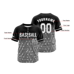 Benutzerdefiniert Schwarz Grau Baseball Uniformen Drucken für Jungs Mädchen und Kinder Machen Ihr Team Mehr Vielfältig