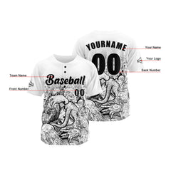 Benutzerdefiniert Weiß Baseball Uniformen Drucken für Jungs Mädchen und Kinder Machen Ihr Team Mehr Vielfältig