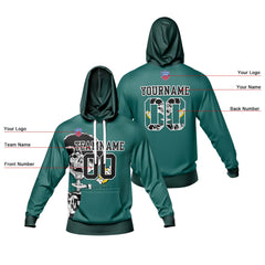 Benutzerdefinierter Sweatshirt-Hoodie für Mann, Frau, Mädchen, Junge. Drucken Sie Ihr Logo, Ihren Namen und Ihre Nummer