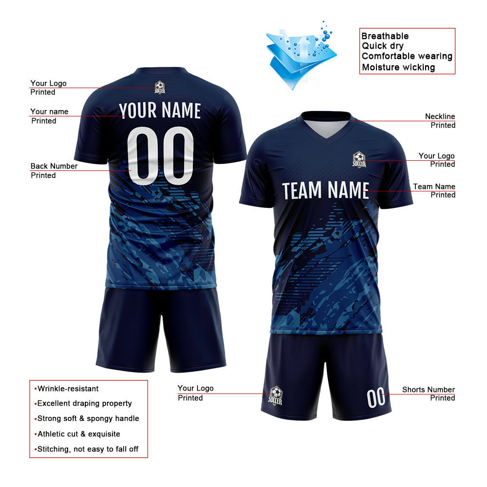 Benutzerdefinierte Fußballuniform Jersey Kinder Erwachsene Personalisiertes Set Jersey Shirt