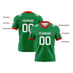 Benutzerdefinierte Grün Weiß Fußball Trikots Personalisierter Name Nummer Logo