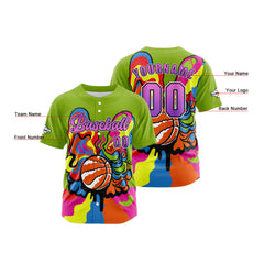 Benutzerdefiniert Grün Baseball Uniformen Drucken für Jungs Mädchen und Kinder Machen Ihr Team Mehr Vielfältig