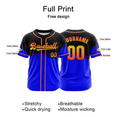 Benutzerdefiniert Blau Baseball Uniformen Drucken für Jungs Mädchen und Kinder Machen Ihr Team Mehr Vielfältig