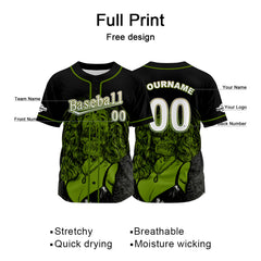 Benutzerdefiniert Schwarz Baseball Uniformen Drucken für Jungs Mädchen und Kinder Machen Ihr Team Mehr Vielfältig