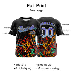 Benutzerdefiniert Schwarz Baseball Uniformen Drucken für Jungs Mädchen und Kinder Machen Ihr Team Mehr Vielfältig