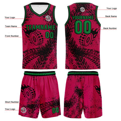 Benutzerdefinierter Rose Rot Basketball Jersey Uniform Anzug gedruckt Ihr Logo Name Nummer