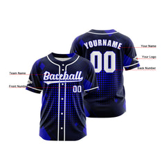 Benutzerdefiniert Schwarz Blau Baseball Uniformen Drucken für Jungs Mädchen und Kinder Machen Ihr Team Mehr Vielfältig