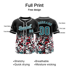 Benutzerdefiniert Schwarz Baseball Uniformen Drucken für Jungs Mädchen und Kinder Machen Ihr Team Mehr Vielfältig