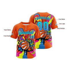 Benutzerdefiniert Orange Baseball Uniformen Drucken für Jungs Mädchen und Kinder Machen Ihr Team Mehr Vielfältig