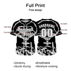 Benutzerdefiniert Schwarz Baseball Uniformen Drucken für Jungs Mädchen und Kinder Machen Ihr Team Mehr Vielfältig