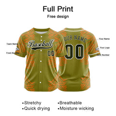 Benutzerdefiniert Grün Orange Baseball Uniformen Drucken für Jungs Mädchen und Kinder Machen Ihr Team Mehr Vielfältig
