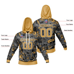 Benutzerdefinierter Sweatshirt-Hoodie für Mann, Frau, Mädchen, Junge. Drucken Sie Ihr Logo, Ihren Namen und Ihre Nummer