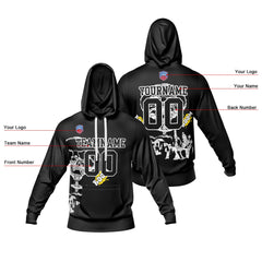 Benutzerdefinierter Sweatshirt-Hoodie für Mann, Frau, Mädchen, Junge. Drucken Sie Ihr Logo, Ihren Namen und Ihre Nummer