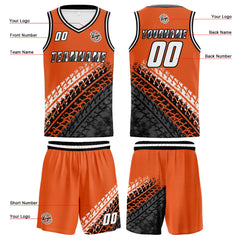 Benutzerdefinierter Orange Basketball Jersey Uniform Anzug gedruckt Ihr Logo Name Nummer