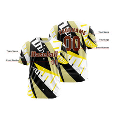 Benutzerdefiniert Gelb Baseball Uniformen Drucken für Jungs Mädchen und Kinder Machen Ihr Team Mehr Vielfältig