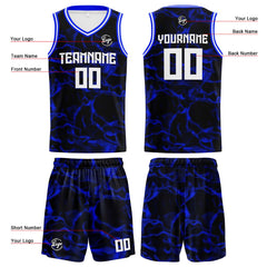 Benutzerdefinierte Marine Royal Reversible Basketball Jersey Personalisierte Print Name Nummer Logo