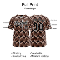 Benutzerdefiniert Braun Baseball Uniformen Drucken für Jungs Mädchen und Kinder Machen Ihr Team Mehr Vielfältig