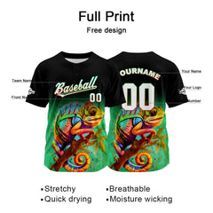 Benutzerdefiniert Schwarz Baseball Uniformen Drucken für Jungs Mädchen und Kinder Machen Ihr Team Mehr Vielfältig