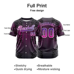 Benutzerdefiniert Schwarz Rosa Baseball Uniformen Drucken für Jungs Mädchen und Kinder Machen Ihr Team Mehr Vielfältig