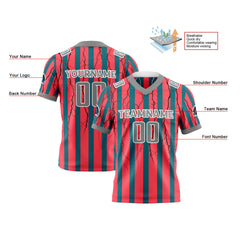 Benutzerdefinierte Blau Grau Reversibel Fußball Trikot Personalisierte Gradient Fußball Shirts für Männer gedruckt Team Name Nummer Logo