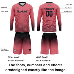 Kundenspezifisches Dunkelgrau Lichtrosa Basketball Fußball Schießen langes T-Shirt für Erwachsene und Kinder