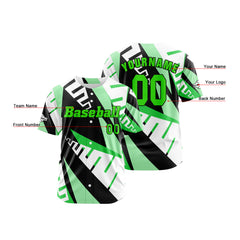 Benutzerdefiniert Grün Baseball Uniformen Drucken für Jungs Mädchen und Kinder Machen Ihr Team Mehr Vielfältig