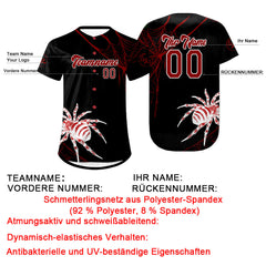 Benutzerdefiniert Schwarz Rot Personalisierter Baseball Jersey mit Farbverlauf Team Uniform mit Namen und Nummer