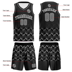 Benutzerdefinierter Drak Grau Basketball Jersey Uniform Anzug gedruckt Ihr Logo Name Nummer