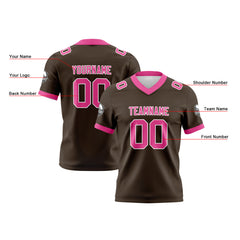 Benutzerdefinierte Braun Rosa Fußball Trikots Personalisierter Name Nummer Logo