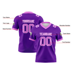 Benutzerdefinierte Lila Rosa Fußball Trikots Personalisierter Name Nummer Logo