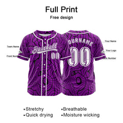 Benutzerdefiniert Lila Baseball Uniformen Drucken für Jungs Mädchen und Kinder Machen Ihr Team Mehr Vielfältig