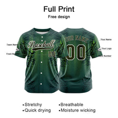 Benutzerdefiniert Grün Baseball Uniformen Drucken für Jungs Mädchen und Kinder Machen Ihr Team Mehr Vielfältig