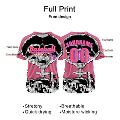 Benutzerdefiniert Rosa Baseball Uniformen Drucken für Jungs Mädchen und Kinder Machen Ihr Team Mehr Vielfältig